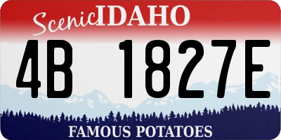 ID license plate 4B1827E