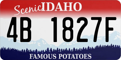 ID license plate 4B1827F