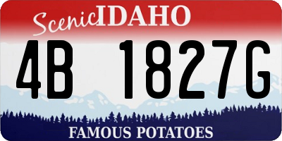 ID license plate 4B1827G