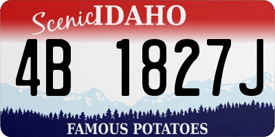 ID license plate 4B1827J