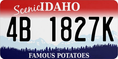 ID license plate 4B1827K
