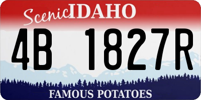 ID license plate 4B1827R