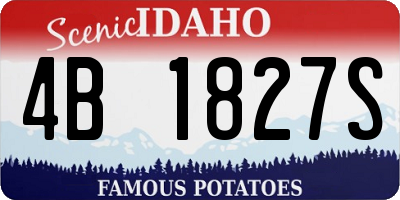 ID license plate 4B1827S