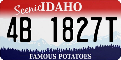 ID license plate 4B1827T