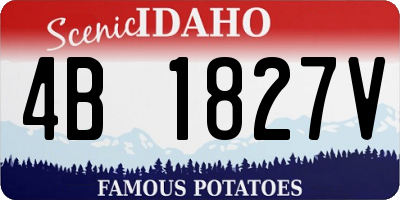 ID license plate 4B1827V