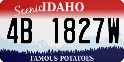 ID license plate 4B1827W