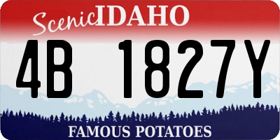 ID license plate 4B1827Y