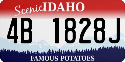 ID license plate 4B1828J