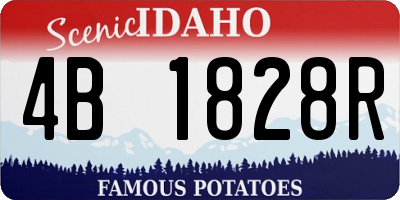 ID license plate 4B1828R