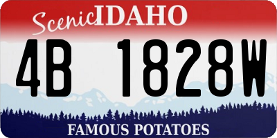 ID license plate 4B1828W