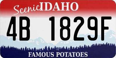 ID license plate 4B1829F
