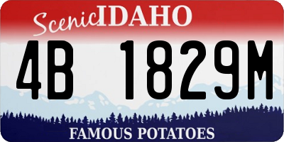 ID license plate 4B1829M