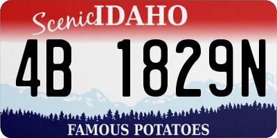ID license plate 4B1829N