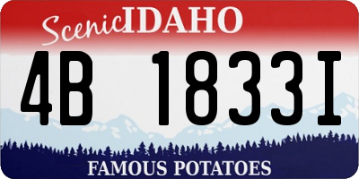 ID license plate 4B1833I