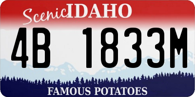 ID license plate 4B1833M