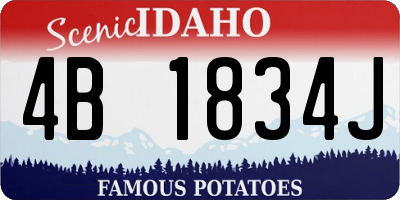 ID license plate 4B1834J