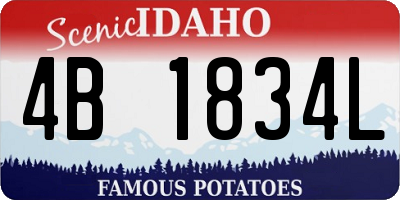 ID license plate 4B1834L
