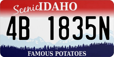 ID license plate 4B1835N