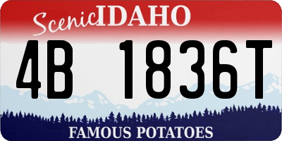 ID license plate 4B1836T