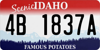 ID license plate 4B1837A