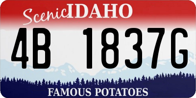 ID license plate 4B1837G