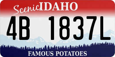 ID license plate 4B1837L