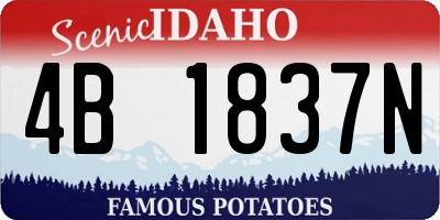 ID license plate 4B1837N