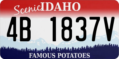 ID license plate 4B1837V