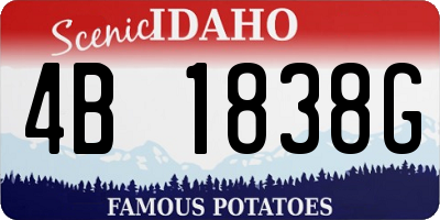 ID license plate 4B1838G