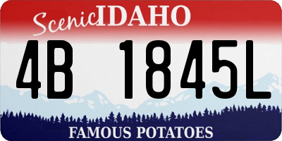 ID license plate 4B1845L