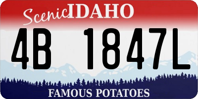 ID license plate 4B1847L