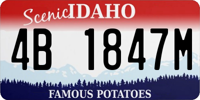 ID license plate 4B1847M