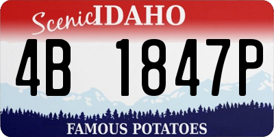 ID license plate 4B1847P