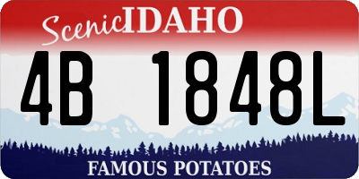 ID license plate 4B1848L