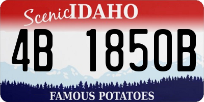 ID license plate 4B1850B