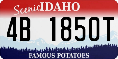ID license plate 4B1850T