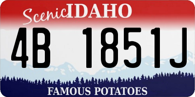 ID license plate 4B1851J