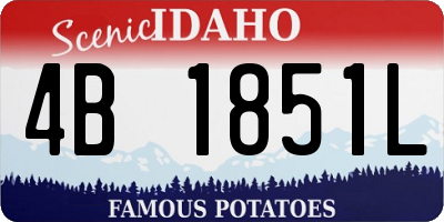 ID license plate 4B1851L