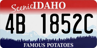 ID license plate 4B1852C