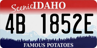 ID license plate 4B1852E