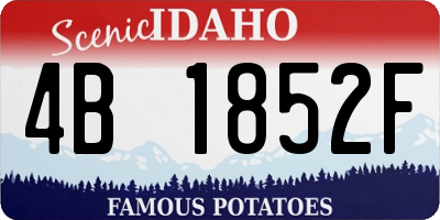 ID license plate 4B1852F