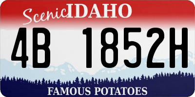 ID license plate 4B1852H