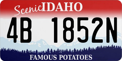 ID license plate 4B1852N