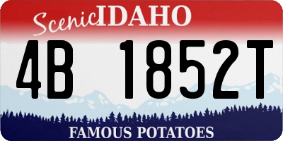 ID license plate 4B1852T