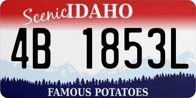 ID license plate 4B1853L