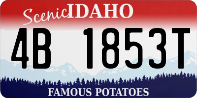 ID license plate 4B1853T