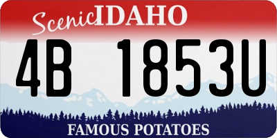 ID license plate 4B1853U