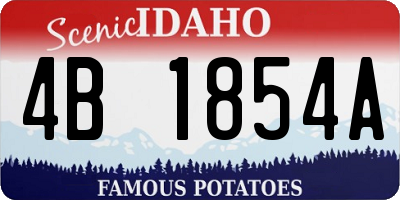 ID license plate 4B1854A