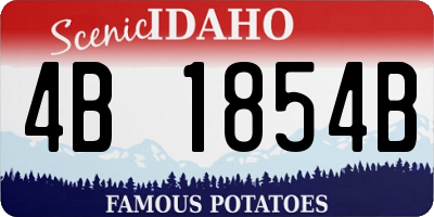 ID license plate 4B1854B