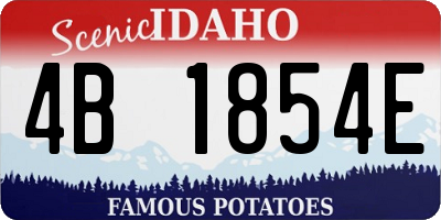 ID license plate 4B1854E